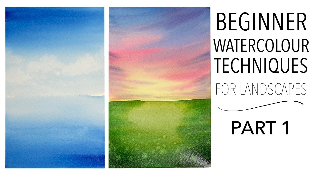 Beginner Watercolour Techniques Part 1 - Gradients, Backgrounds & The Wet On Wet Technique