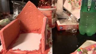 mateo making a christmas house