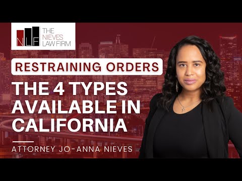 The 4 Types of Restraining Orders in California