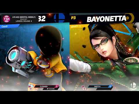 LFG 22 Winners Finals - CanD (Mii Gunner) Vs Ginx (Bayonetta) Bristol Smash Ultimate Weekly - SSBU
