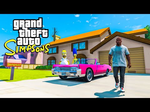 Playing GTA 5 In THE SIMPSONS! (Mods)