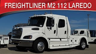 A preview image of the linked video showcasing 2023 Freightliner M2 112 Laredo Hauler