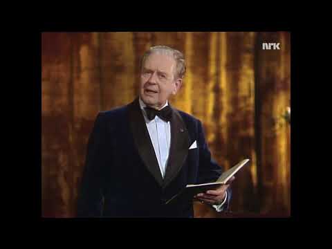 Per Aabel presenterer og leser diktet "Tunge tider" (H. C. Andersen)