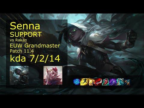 Senna Support vs Rakan - EUW Grandmaster 7/2/14 Patch 11.4 Gameplay
