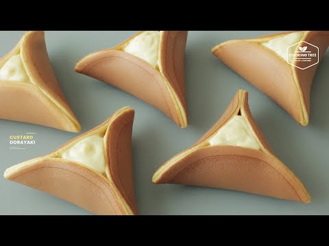 접어먹는 커스터드 도라야끼 만들기 : Custard Dorayaki (Japanese Pancake) Recipe | Cooking tree