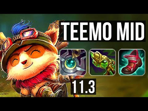 TEEMO vs ORIANNA (MID) | Rank 3 Teemo, 4/0/3, 800+ games, 900K mastery | BR Grandmaster | v11.3
