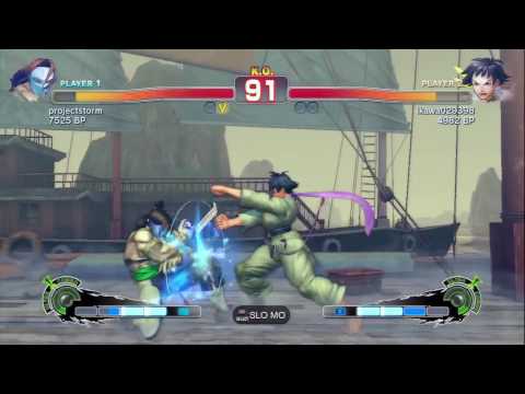 SSF4 Vega (projectstorm) vs Makoto (ikawa029398)