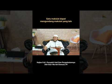 satu maksiat dapat mengundang maksiat yg lain