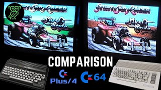 Stunt Car Racer (2023) | Comparison Commodore 64 vs. Plus/4