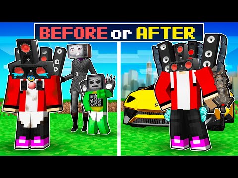 BEFORE or AFTER JJ and MIKEY - FAMILY SAD STORY  in Minecraft - Maizen