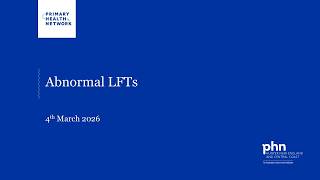 Vertical Integration - Abnormal LFTs