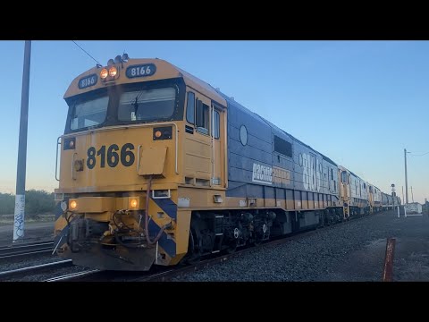 7733V Pacific National grain with 8166 8171 8183 departing Gheringhap loop heading west 4/12/2023