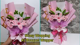 Easy Fuzzy Wire Flower bouquet Wrapping Tutorial