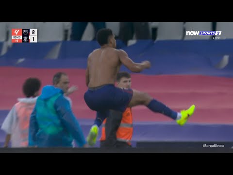 Ronald Araujo playing as striker vs Girona (18/10/2025)