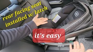 How to install an infant car seat using the latch method|Evenflo Safemax