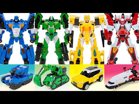 New Dino Trainer X Let's transform into a space shuttle an automobile a heavy tank and an excavator