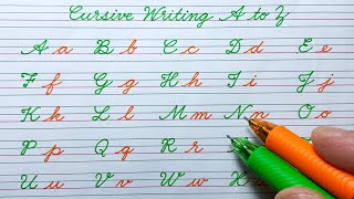 How to write in cursive | Cursive writing a to z | Cursive letter abcd |Cursive handwriting practice