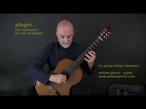 Fantasia no.9 Allegro by G.P. Telemann - @WilliamGhezzi, Guitar