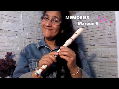 Memories - Maroon 5 (flauta doce) com notas.