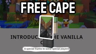 How To Get The FREE Vanilla Cape In Minecraft