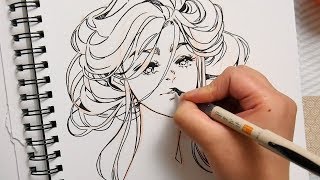 Golden Leaves - Brush Pen Art - YouTube