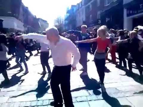 Norwich Flash mob - shake you're tail feather.