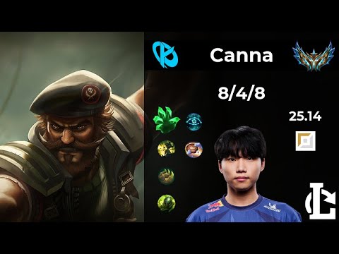 Gangplank TOP - KC Canna | Patch 25.14 EUW Challenger