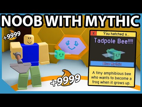 Noob With Mythic Bee! Get 25 Bees Fast! Make Millions Honey | Roblox Bee Swarm Simulator