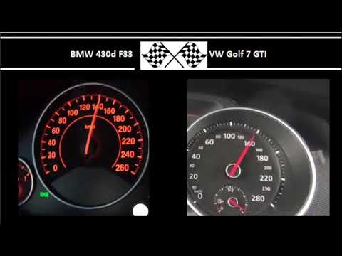 BMW 430d F33 VS. VW Golf 7 GTI - Acceleration 0-100km/h