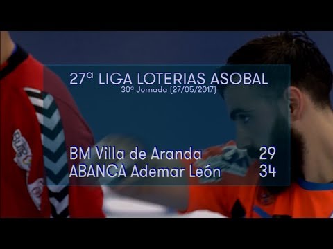 LIGA LOTERIAS ASOBAL J30 BM Villa de Aranda - Abanca Ademar León 29 - 34