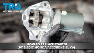 How to Replace Starter 2012-2017 Honda Accord