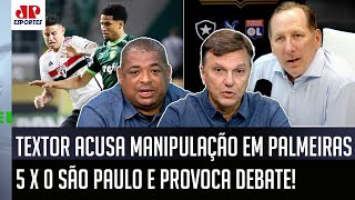 ‘Isso é bem constrangedor: sinceramente, o Textor está…’; acusação sobre Palmeiras 5 x 0 São Paulo