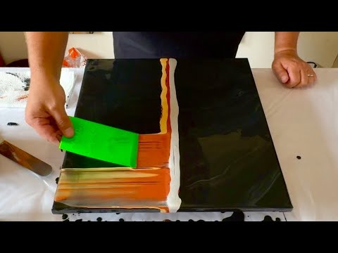 Let’s TREE 🌳 Swipe using Silver / Gold / Copper - so much FUN! Abstract Acrylic Art