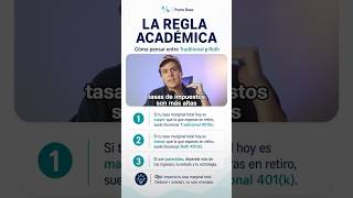 Roth 401(k) vs Traditional 401(k): la regla básica #401k #Roth401k #Traditional401k #Retiro