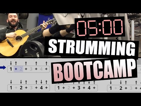 5 Minute Strumming Bootcamp for Beginners! LEVEL 2 [how to play guitar strum patterns]
