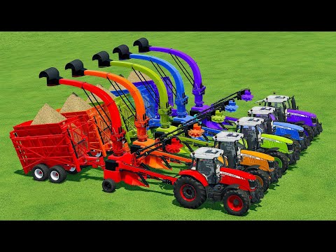 HARVEST SUGAR CANE AND SUGAR BEET WITH FENDT & MASSEY FERGUSON TRACTORS - Farming Simulator 22