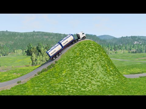 Cars VS Giant Bulge #5-BeamNG drive
