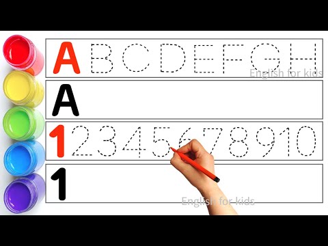 유아와 아이들을 위한 알파벳과 숫자 따라쓰기 Learn ABCD Alphabets and numbers counting 123.Shapes for kids and Toddlers.