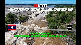 DRONE OVER THE 4000 ISLANDS: Discover the Li Phi Somphamit Falls from above.