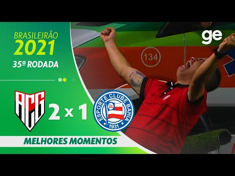 ATLÉTICO-GO 2 X 1 BAHIA | MELHORES MOMENTOS | 35ª RODADA BRASILEIRÃO 2021 | ge.globo