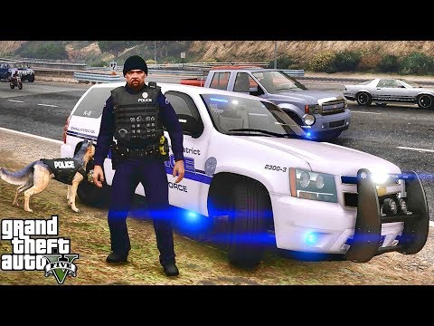 GTA 5 MODS LSPDFR 1033 - CITY K9 TAHOE PATROL!!! (GTA 5 REAL LIFE PC MOD)