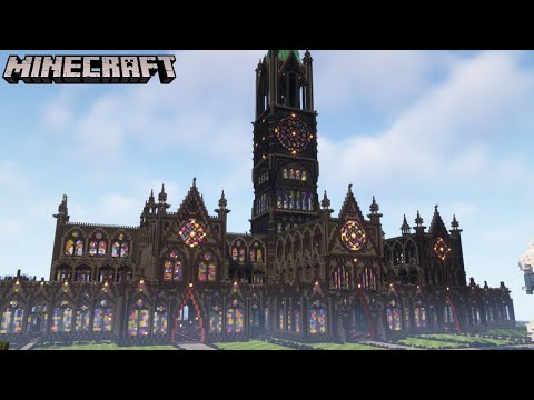 Huge Gothic Palace Timelapse (Survival Mode) Minecraft