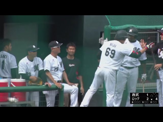 【ファーム】流し打ち!! マリーンズ・肘井 レフトへの一発!! 2018/6/13 M-L(ファーム)