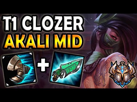 T1 Clozer AKALI vs YASUO [ MID ] Korea Challenger ✔️