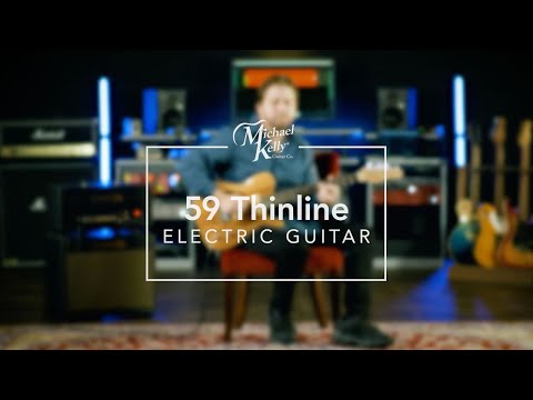 Michael Kelly MK59FGBJRC 59 Thinline Rock Maple Neck F Holes 6-String Electric Guitar w/P90 Pickups image 7