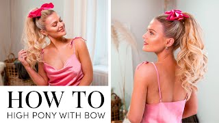 How To: High Ponytail with Bow using Milk + Blush Hair Extensions