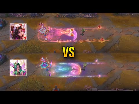 Dumpling Darlings Seraphine vs Faerie Court Seraphine - Skin Comparison - League of Legends