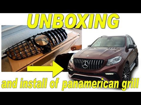 UNBOXING Panamerican GT-R GRILLE for Copart rebuild. HOW TO REMOVE/INSTALL THE W166 GLE