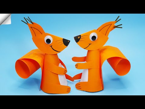 Paper squirrel Easy paper toys