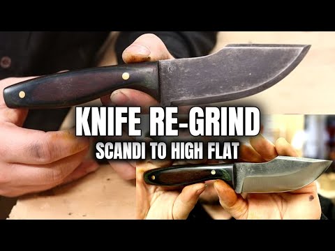 Re-Grinding a Clients Knife! - [ KNIFE RESTORATION ]